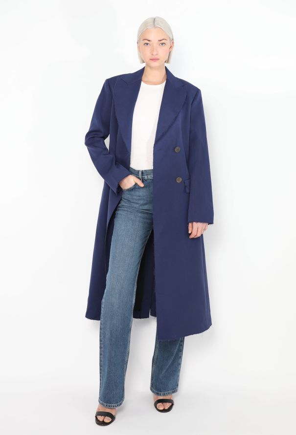 Loewe 2020 Distressed Trim Notched Coat - 4