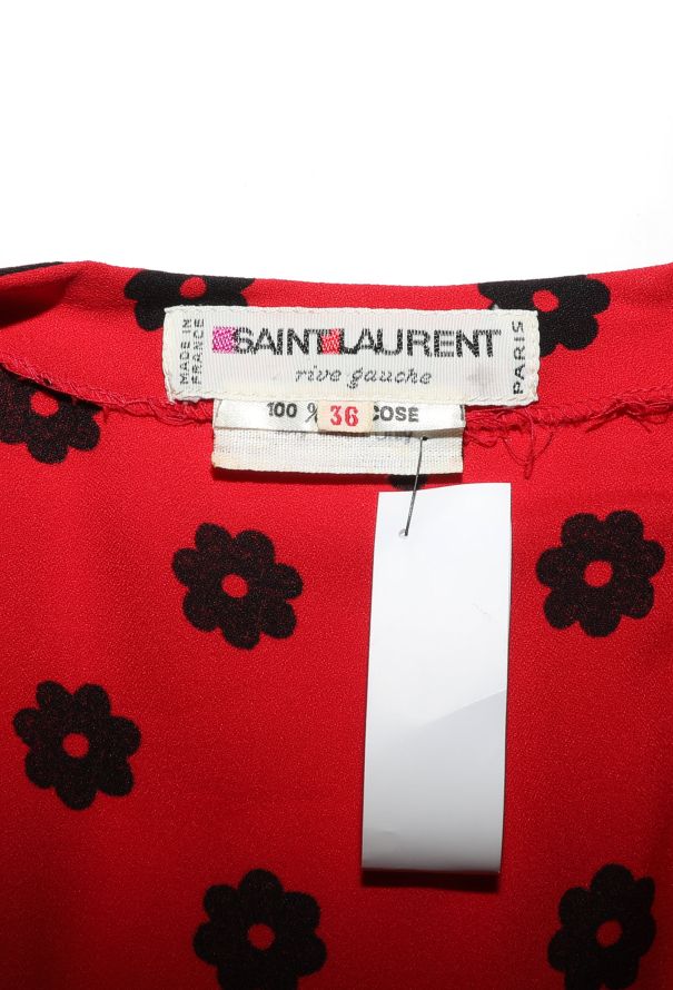 Saint Laurent RARE 1973 Floral Print Skirt Ensemble - 6