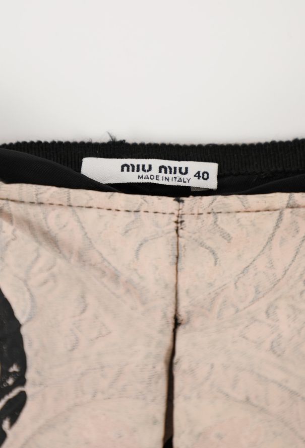 Miu Miu F/W 2006 Coat-of-Arms Silk Skirt - 6
