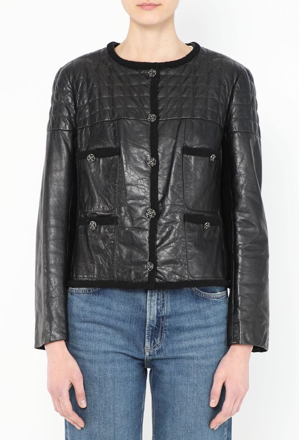 Chanel 2006 Quilted Leather Gripoix Jacket - 1