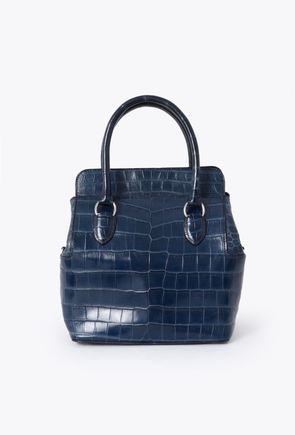 Hermès Matte Bleu Saphir Niloticus Crocodile Toolbox 20 Bag - 4