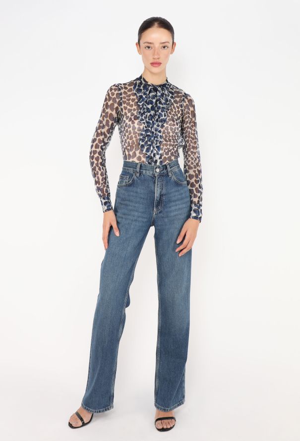 Prada S/S 2000 Printed Lavallière Blouse - 4