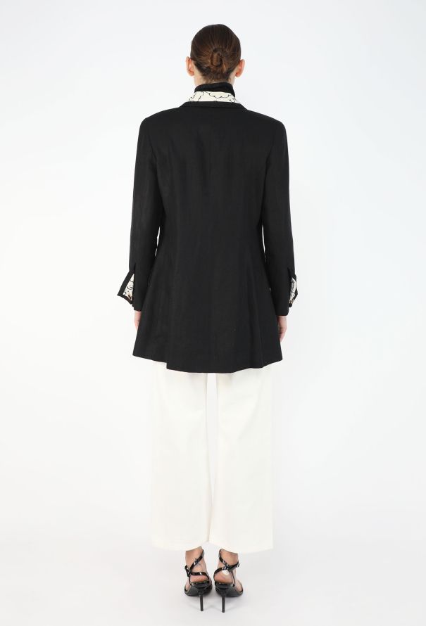 Chanel RARE S/S 1993 Bicolor Scripted 'CC' Jacket - 5