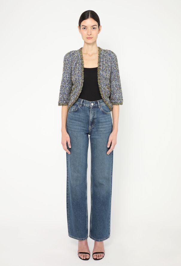 Chanel Frayed Lamé Tweed Bolero - 3 Chanel Frayed Lamé Tweed Bolero - 3