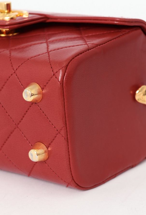 Chanel '80s Red Mini Top Handle Bag - 7