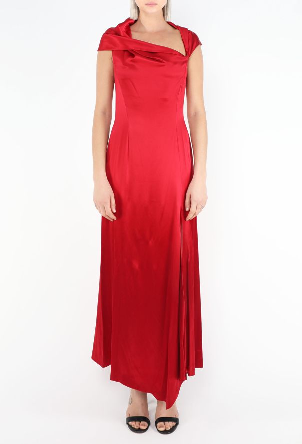 Myrene De Premonville '90s Cowl Slit Gown - 4