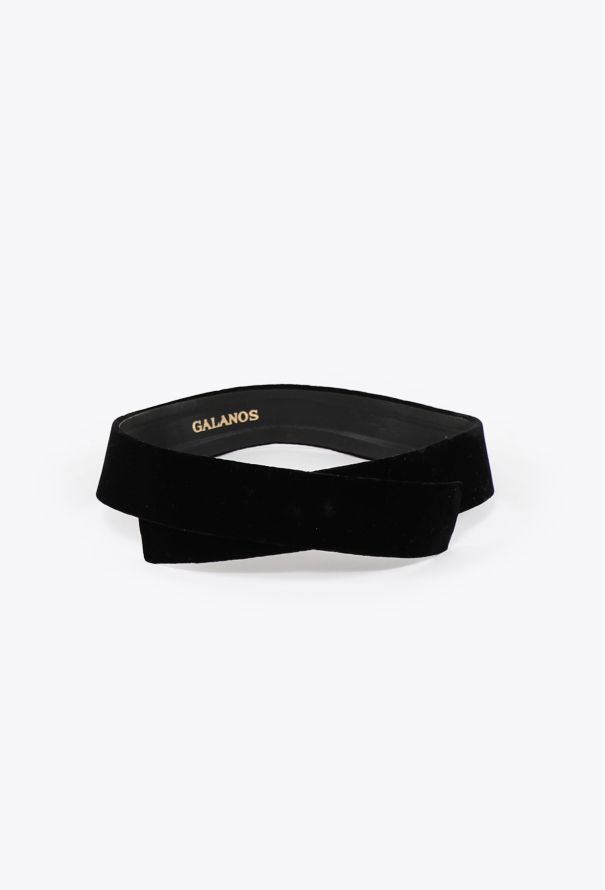 Galanos '70s Angled Velvet Belt - 1