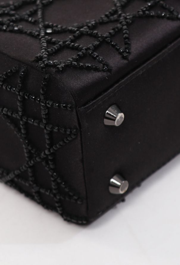 Dior '90s Mini Lady Dior  Satin Cannage Bag - 6