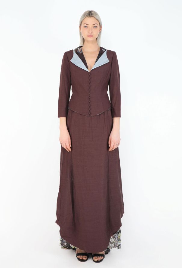 Chloé Spring 1998 Pinstripe Floral 4-Piece Ensemble - 5