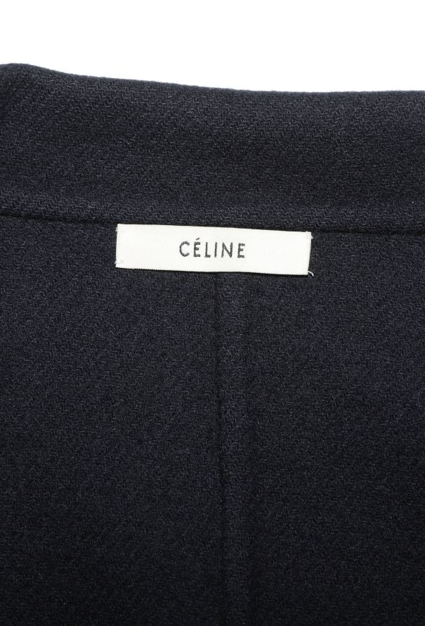 Céline Navy Cashmere Cocoon Coat - 5