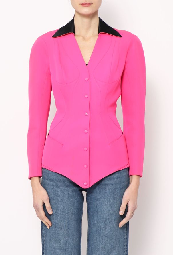 Thierry Mugler Early '90s Cinched Bowtie Jacket - 1