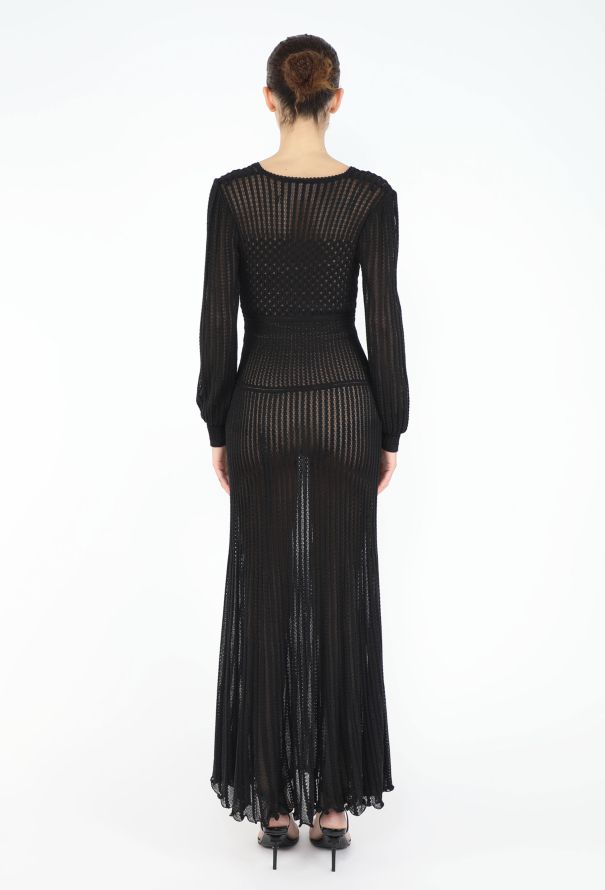 Alexander McQueen Scalloped Knit Maxi Dress - 4