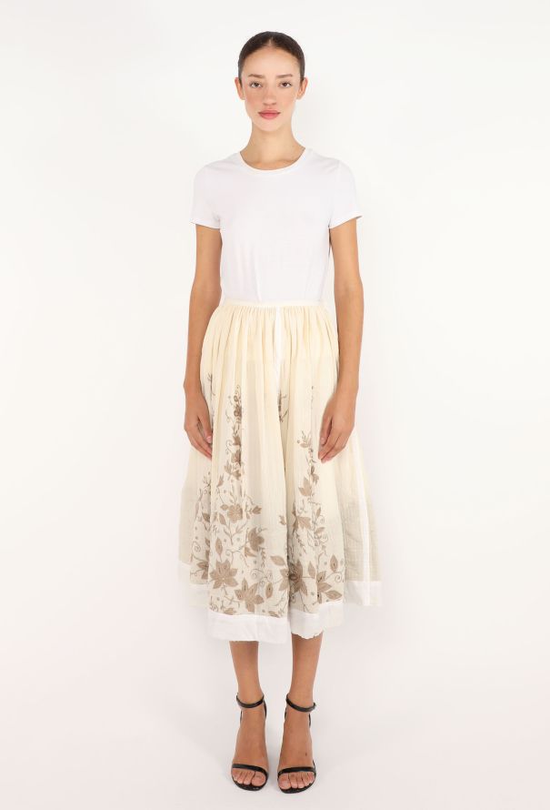 Dries Van Noten Embroidered Floral Skirt, S/S 2000 - 3