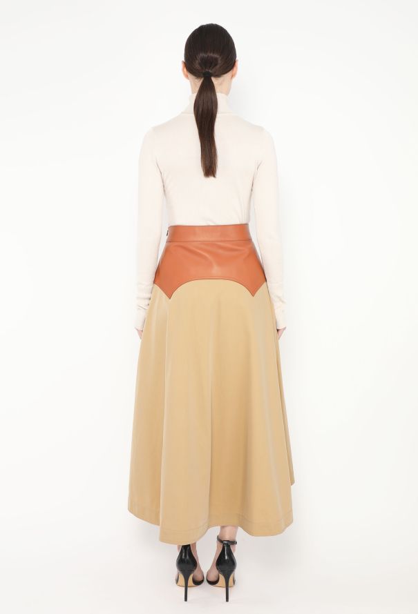 Loewe 2021 Leather Obi Twill Skirt - 4 Loewe 2021 Leather Obi Twill Skirt - 4