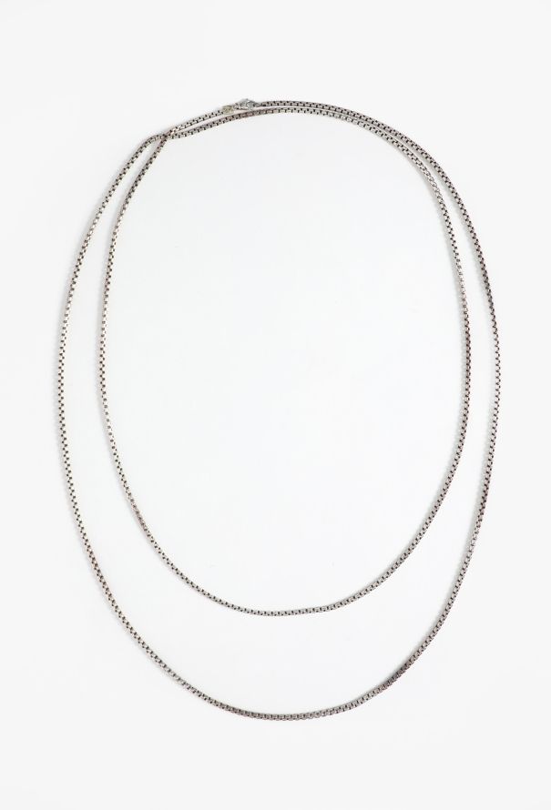 David Yurman Vintage Sterling Silver Box Chain Necklace - 1