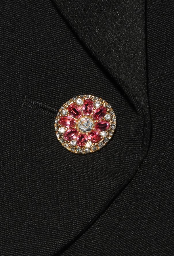 Saint Laurent 1993 Cropped Smoking Blazer - 6