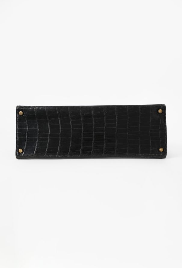 Hermès Black Porosus Kelly Sellier 32, 1964 - 6