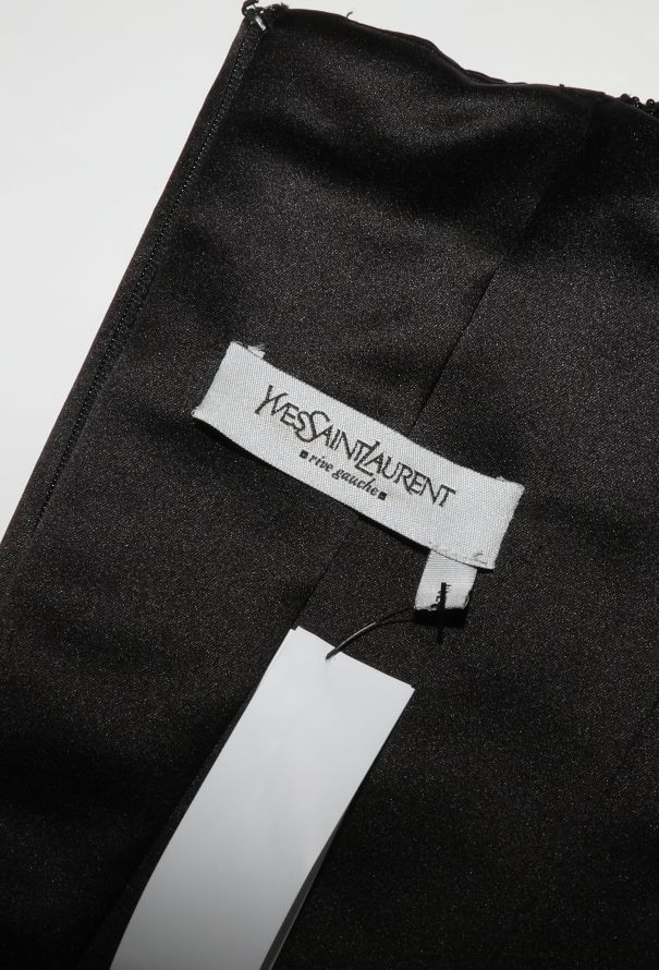 Saint Laurent STUNNING Off-Shoulder Charmeuse Gown - 6