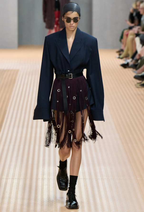 S/S 2024 Fringe Eyelet Skirt - Prada | Authentic & Vintage