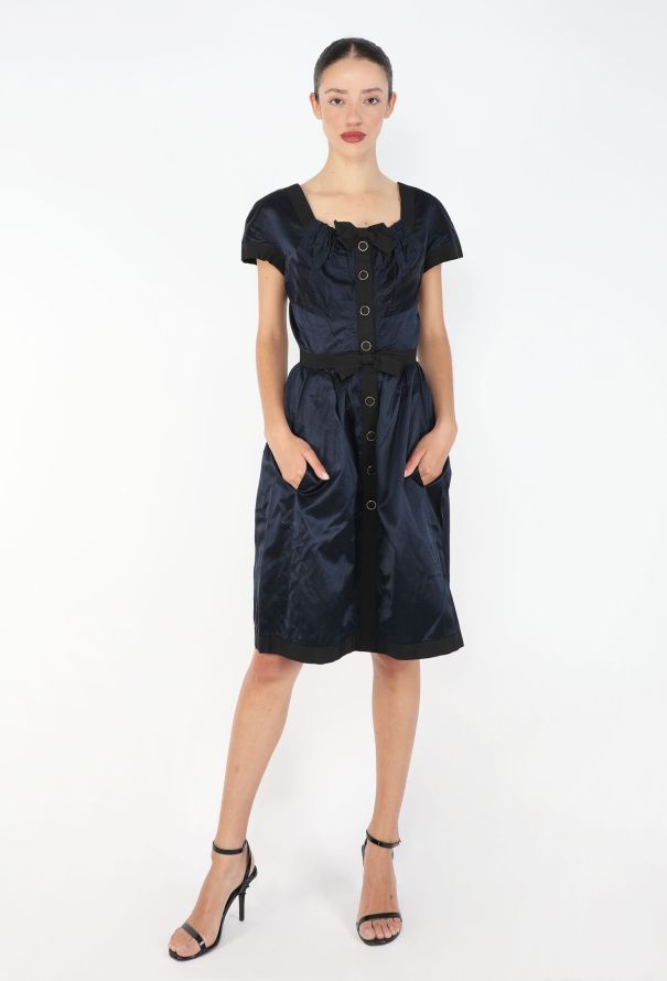 Chanel F/W 1991 Grosgrain Bow Dress - 4