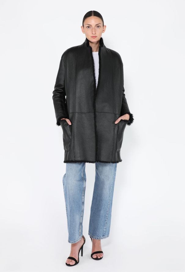 Céline Reversible Lambskin Shearling Coat - 2