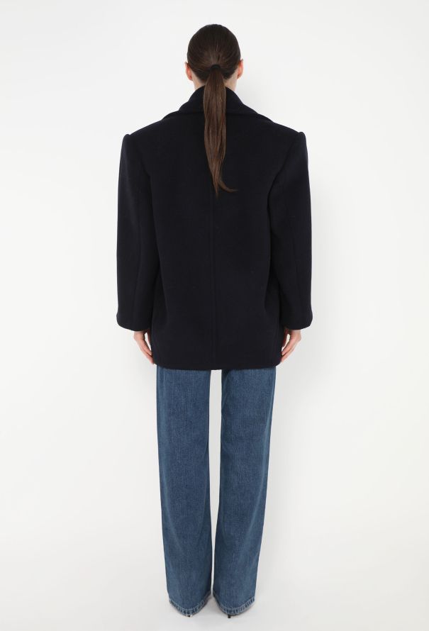 Saint Laurent F/W 2022 Oversized Chevron Peacoat - 6