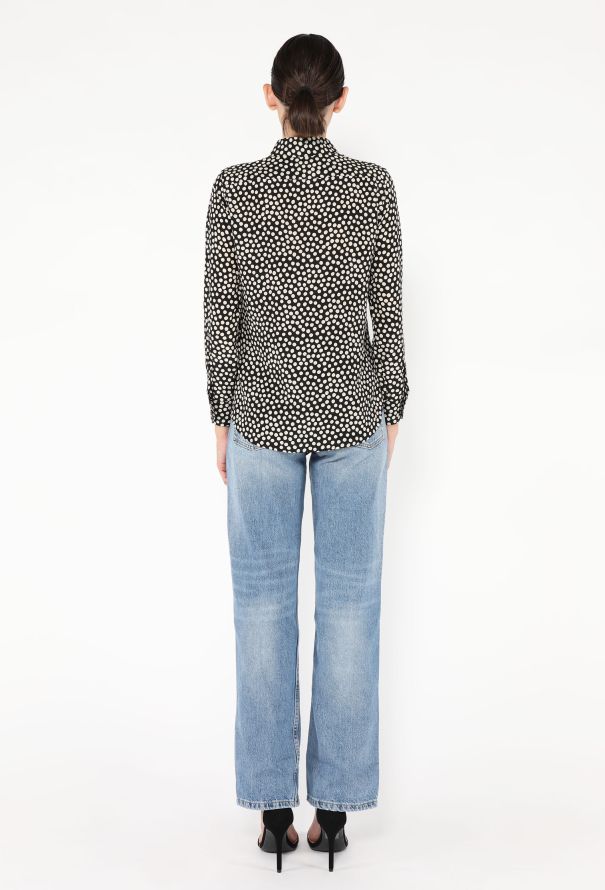 Saint Laurent 2021 Silk Polka Dot Blouse - 5