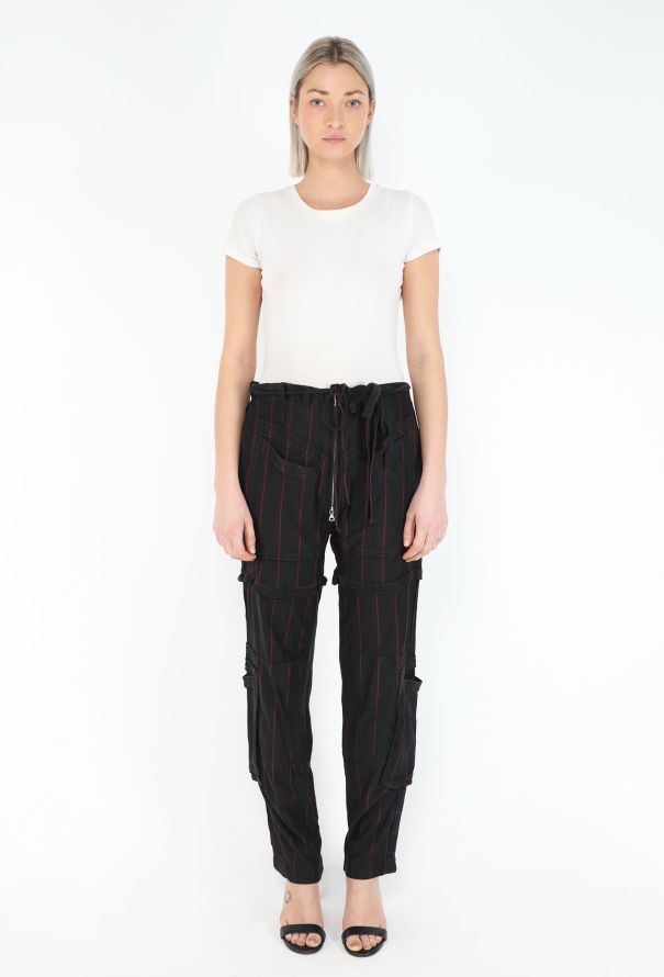 Balenciaga Iconic Spring 2002 Pinstripe Cargo Pants - 1