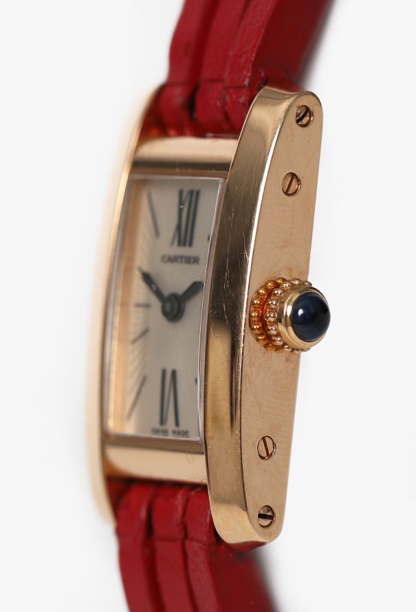 Cartier 18k Rose Gold Tank Mini Allongée Watch - 4