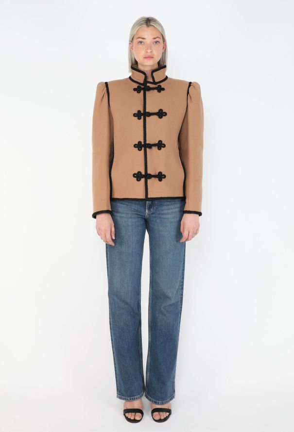 Saint Laurent Braided Trim Toggle Jacket, F/W 1982 - 1