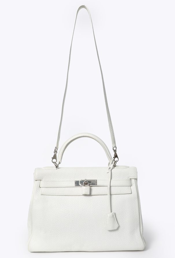 Hermès Blanc Taurillon Clémence Kelly Retourné 32 - 2