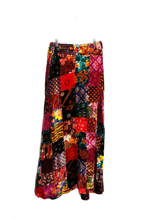 Velvet Patchwork Maxi Skirt | Authentic & Vintage | ReSee