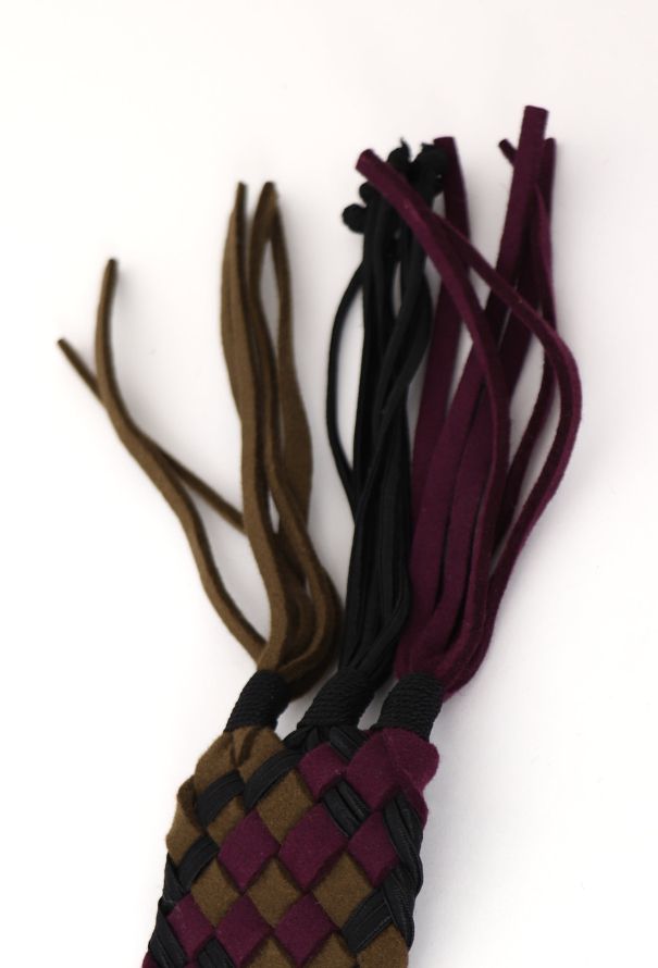 Saint Laurent Vintage Braided Suede Tassel Belt - 3