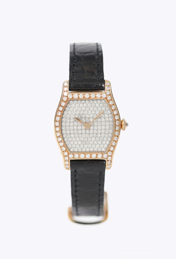Cartier Vintage 18K Yellow Gold & Diamonds Tortue Watch - 1