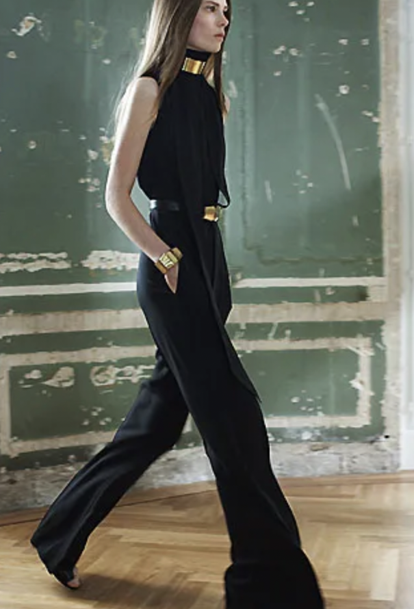Silk jumpsuit Louis Vuitton Beige size 36 FR in Silk - 35887401