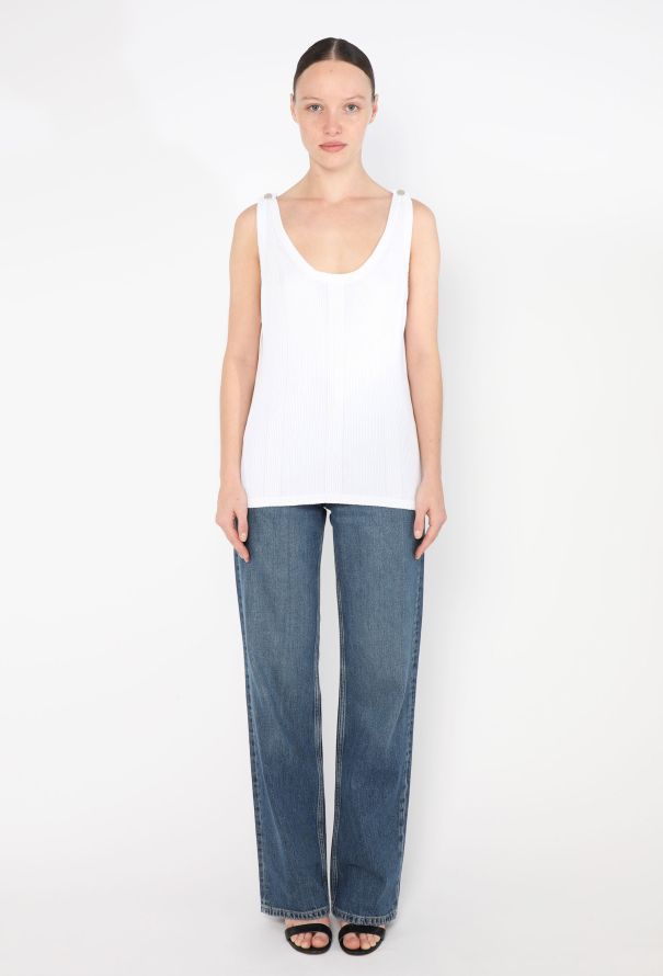 Chanel Ribbed 'CC' Tank Top - 2 Chanel Ribbed 'CC' Tank Top - 2