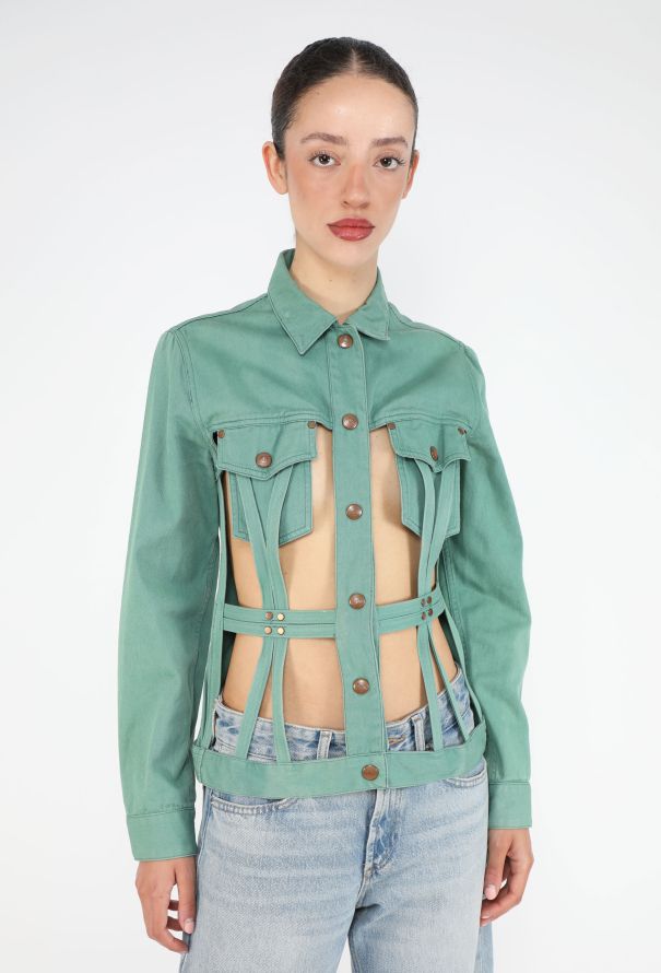 Jean Paul Gaultier Junior 1989 Denim Cage Jacket - 1