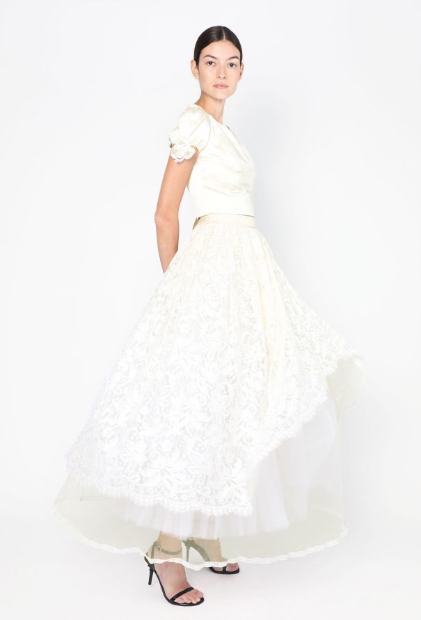 Dolce & Gabbana STUNNING Vintage Silk Lace Bridal Dress - 6