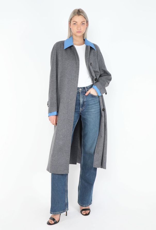 Miu Miu 2024 Felted Cotton Trim Coat - 4