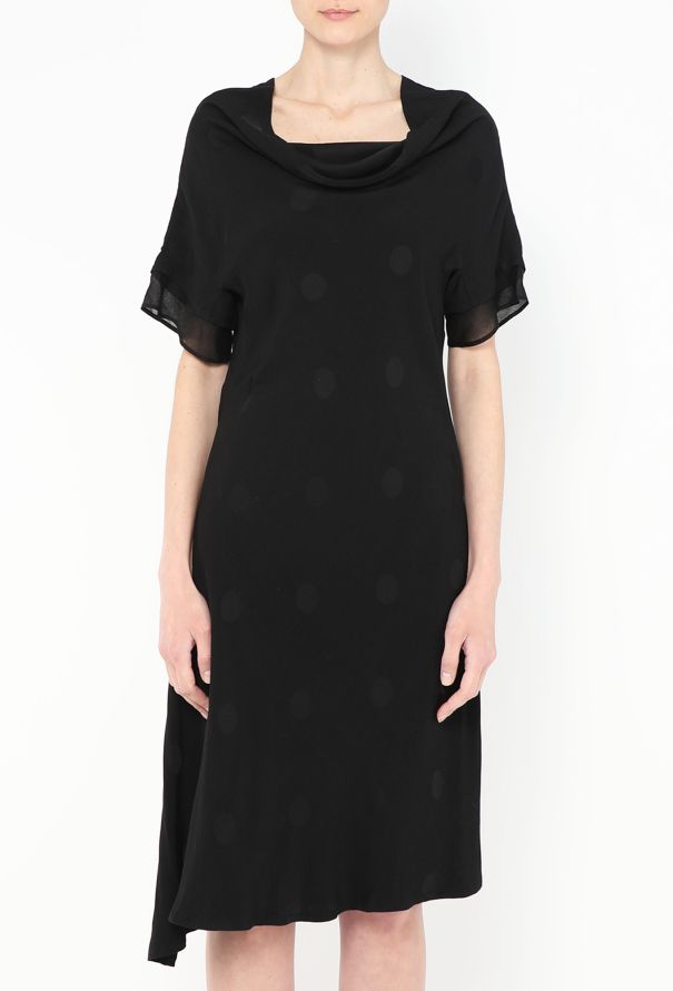 Yohji Yamamoto 2020 Draped Polka Dot Dress - 3 Yohji Yamamoto 2020 Draped Polka Dot Dress - 3