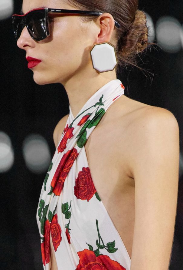 Saint Laurent S/S 2022 Gem Clip-On Earrings - 2