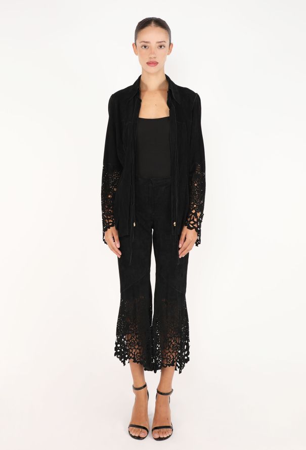 Roberto Cavalli Suede Cut-Out Ensemble, F/W 1999 - 3