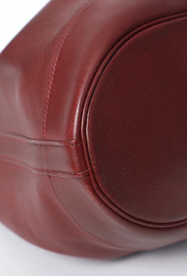 Hermès '90s Burgundy Courchevel Market Bag - 8