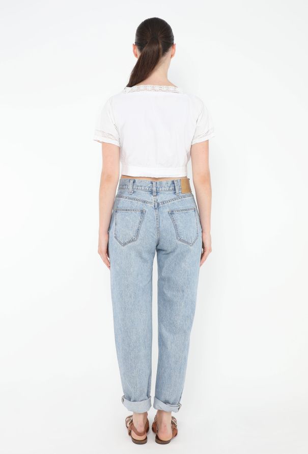 Antique Lace Trim Cotton Top - 4