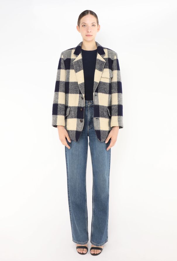 Issey Miyake Vintage Plaid Wool Jacket - 2