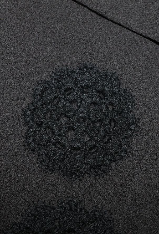 John Galliano 2000 Crochet Flower Appliqué Blazer - 8