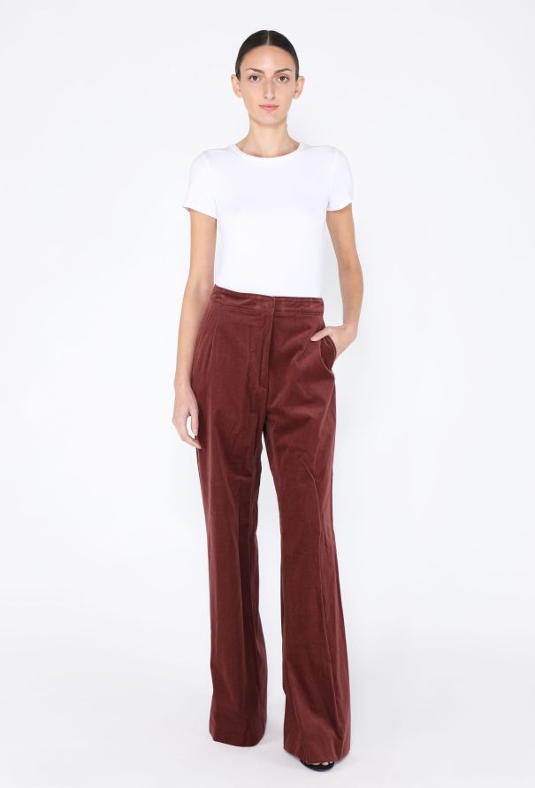 Dries Van Noten F/W 2023 Pantery Velvet Trousers - 1