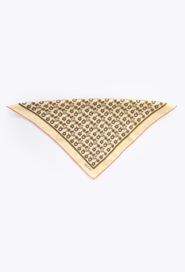 Gucci Vintage Timepiece Silk Pocket Scarf - 3