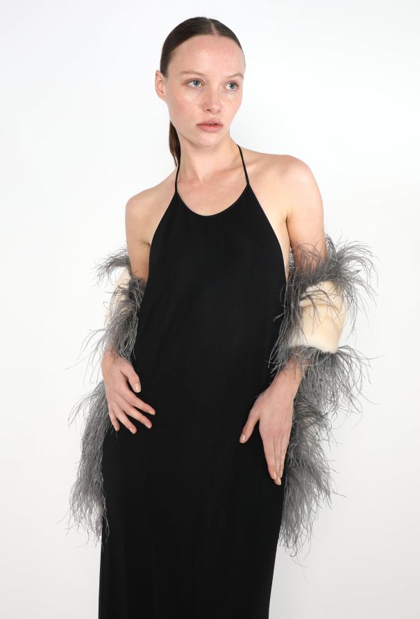 Prada S/S 2017 Mink Ostrich Feather Stole - 1