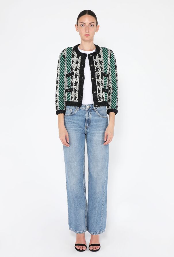 Chanel Wool Houndstooth Jacket, Pre-Fall 2024 - 5
